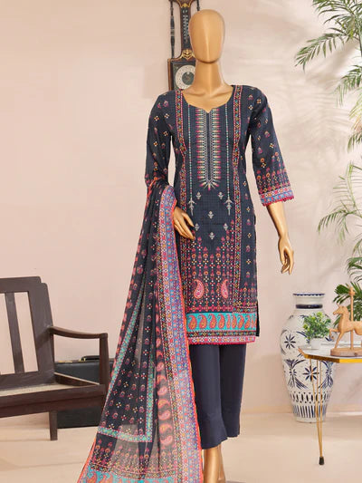 Femi vol 2 By MTF Digital Printed Embroidered Lawn | Unstitched Suit D05 SKU: femv305
